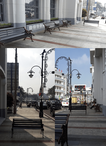 Suasana di depan Gedung Bank Mandiri & Jiwasraya